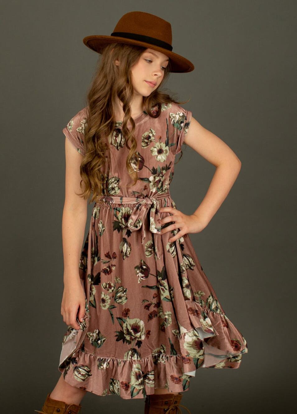 Joyfolie Mia Joy Amoura Dress in Pink Floral Girl’s Size 8